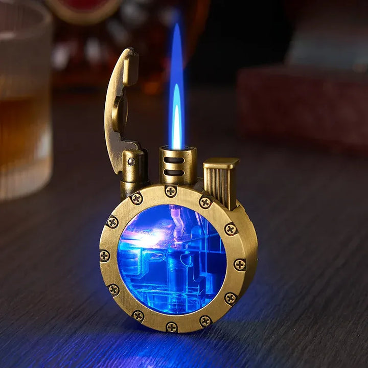 Minimalist Steampunk Lighter Gold