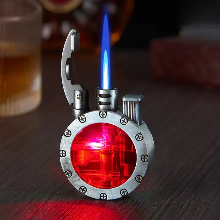 Minimalist Steampunk Lighter Silver