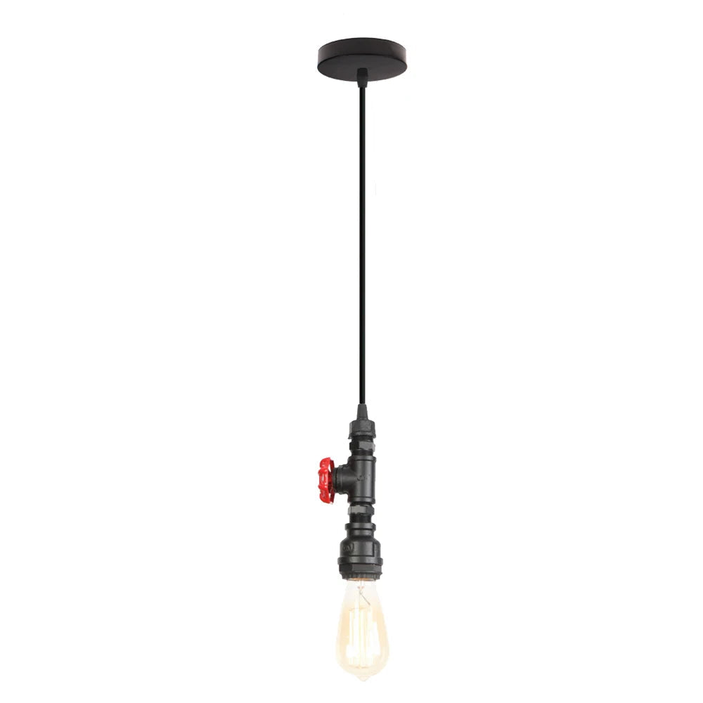Minimalist Steampunk Pendant Lamp Black