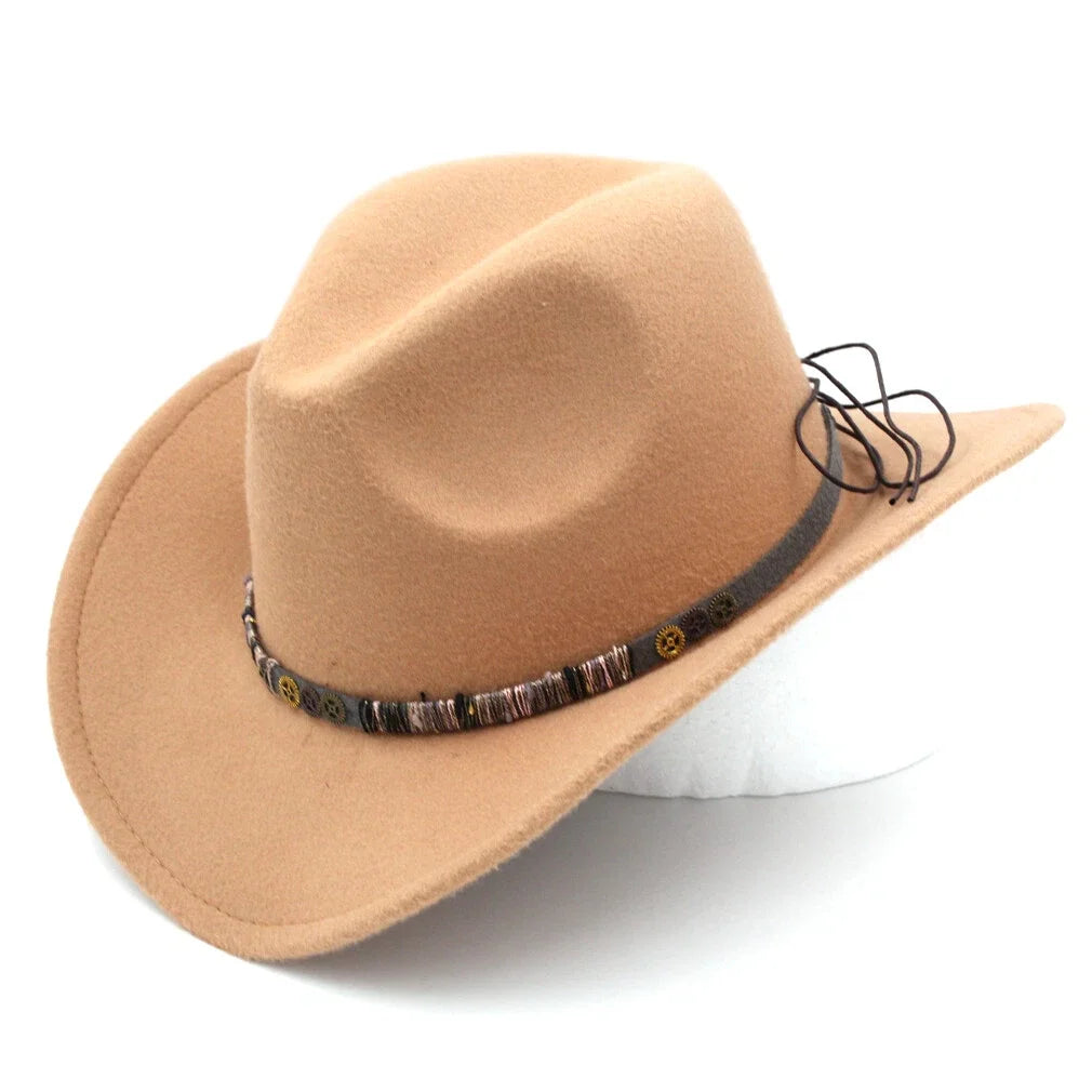 Minimalist Steapunk Cowboy Hat Beige