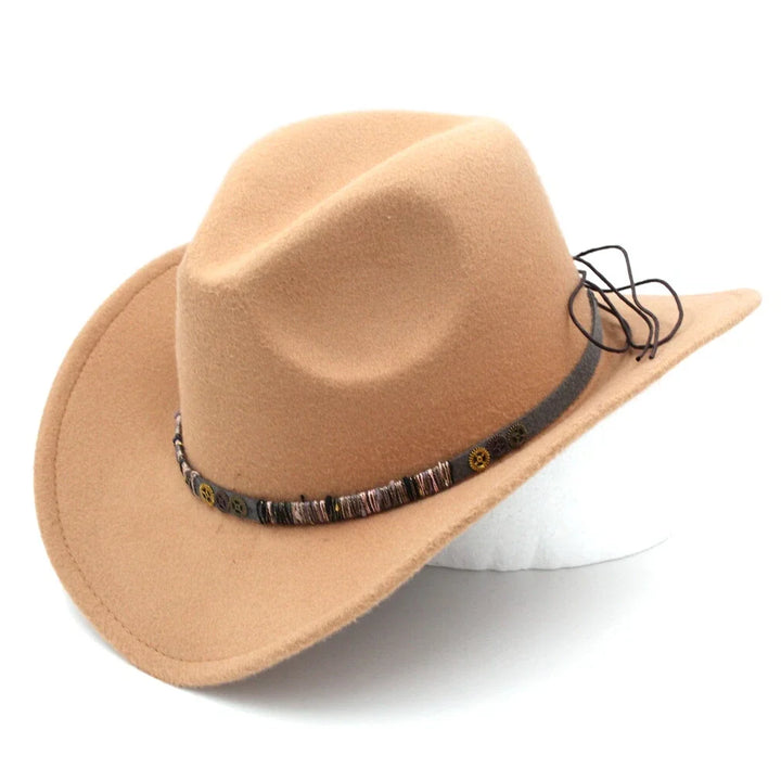 Minimalist Steapunk Cowboy Hat Beige