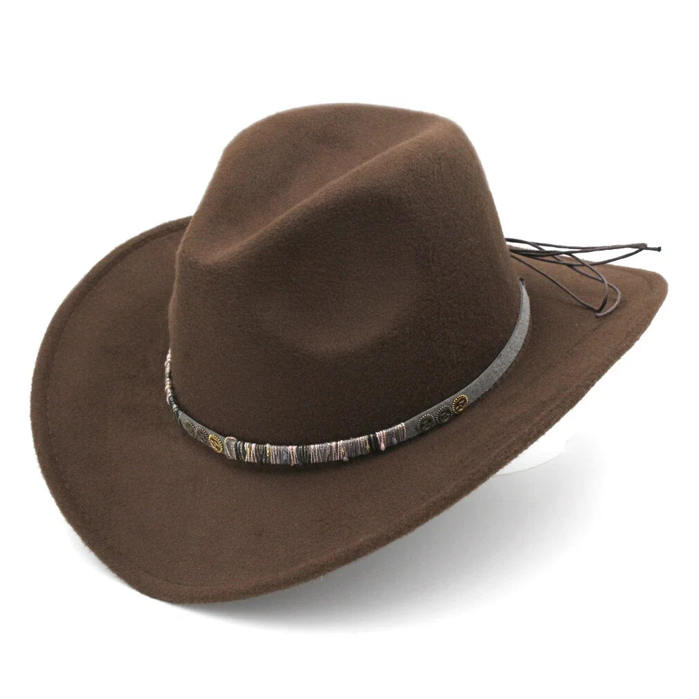 Minimalist Steapunk Cowboy Hat Brown