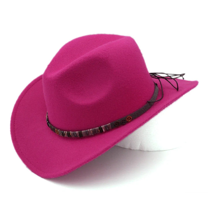 Minimalist Steapunk Cowboy Hat Fuchsia