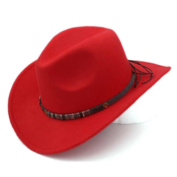 Minimalist Steapunk Cowboy Hat Red