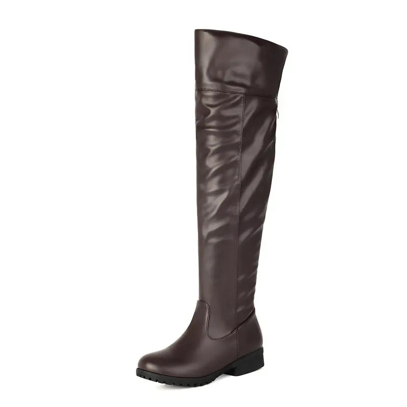 Minimalist steampunk flat boots simple vintage style