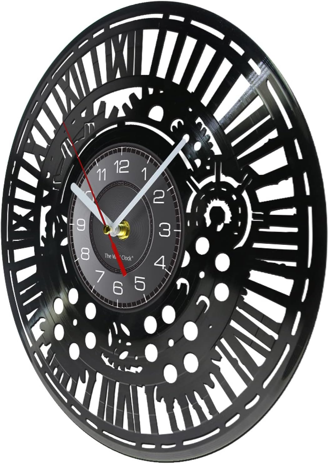 Modern Vinyl Record Steampunk Clock tendance
