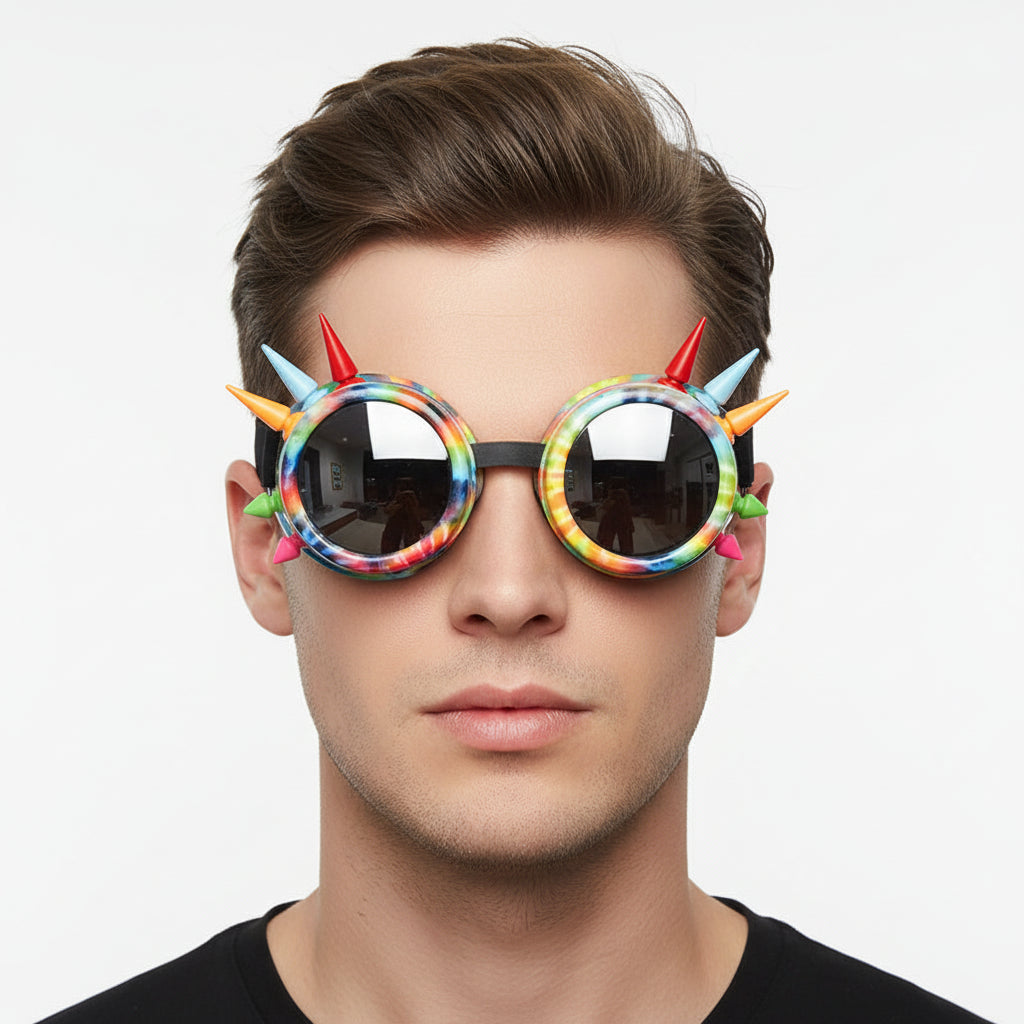 Multicolored Steampunk Goggles fashion