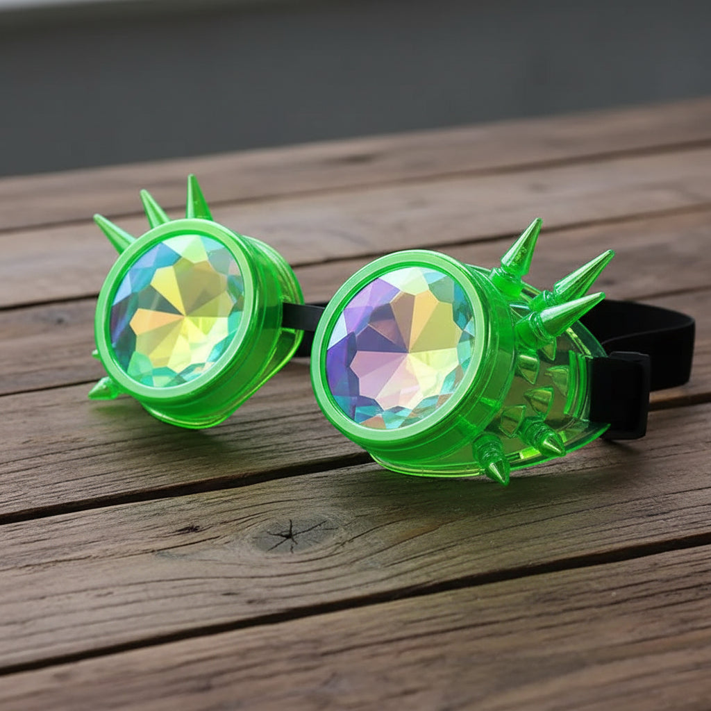 Neon Metallic Steampunk Goggles