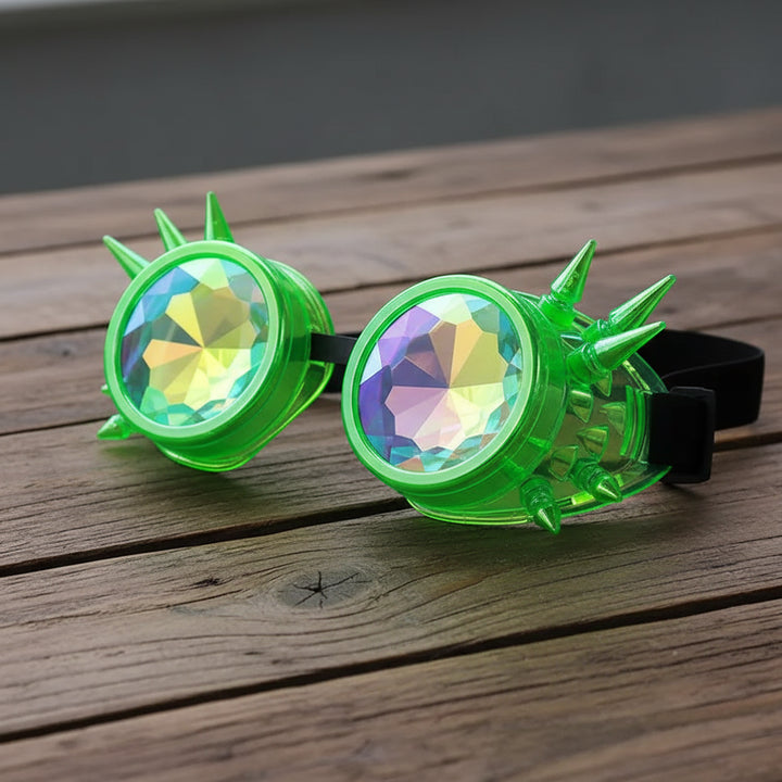 Neon Metallic Steampunk Goggles