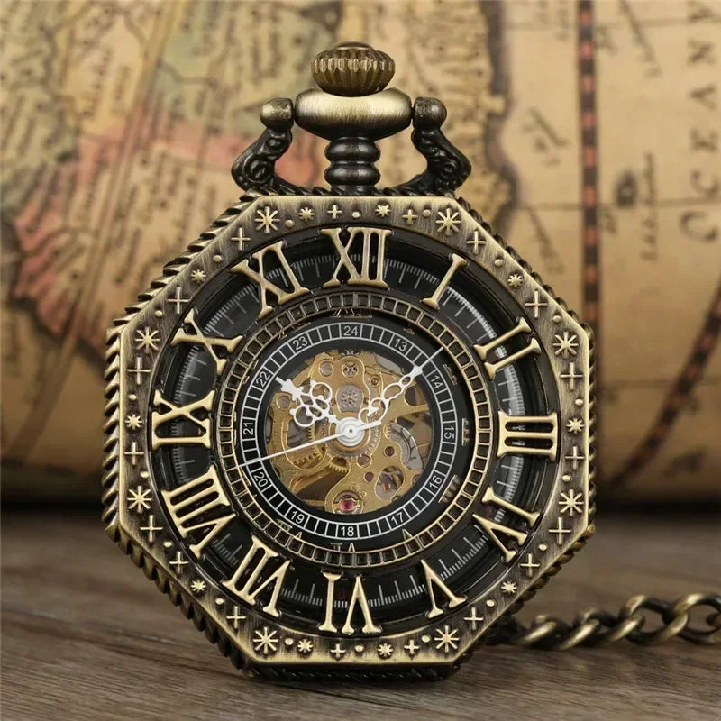 Octagonal Steampunk Pocket Watch