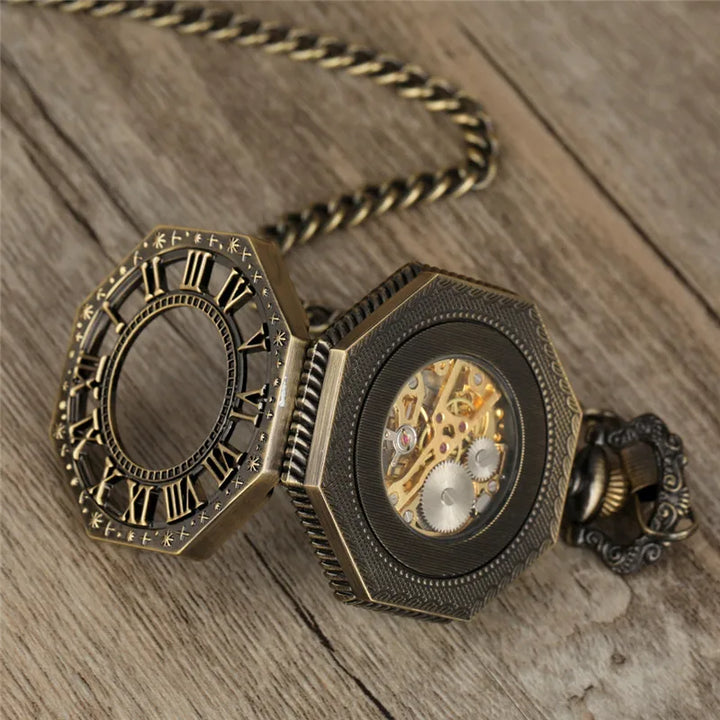 Octagonal Steampunk Pocket Watch antique