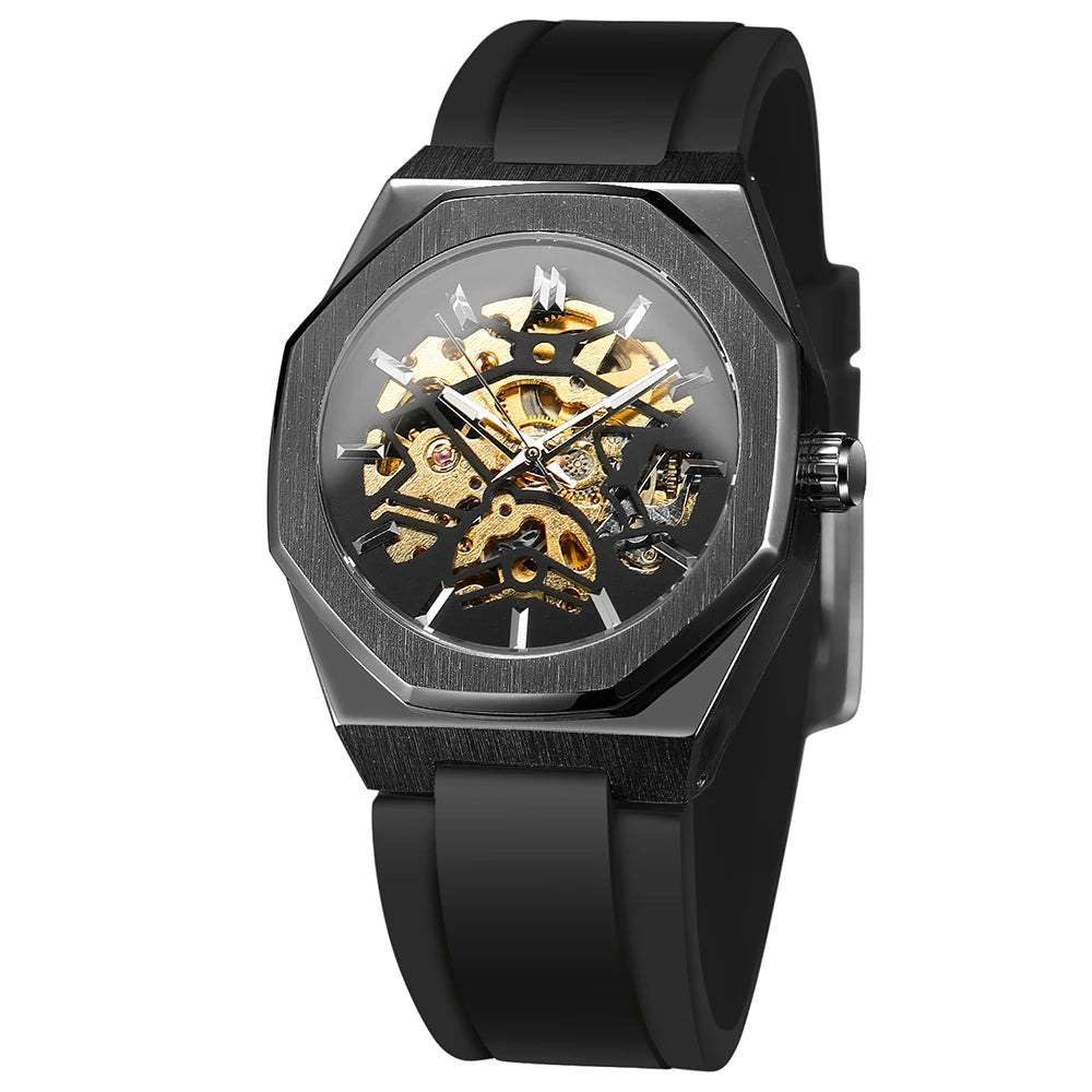 Octagonal Steampunk Watch for Men