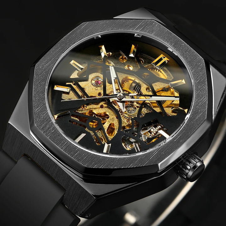 Octagonal Steampunk Watch for Men – industrial design