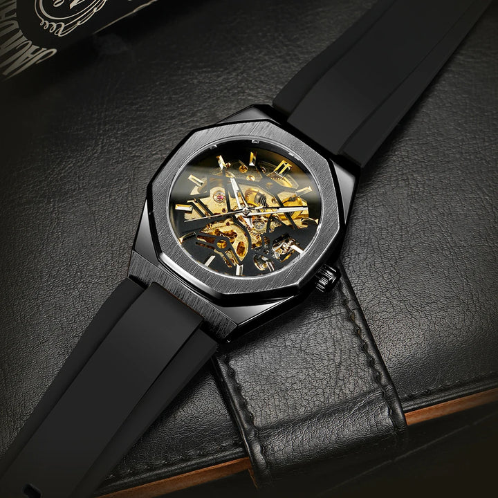 Octagonal Steampunk Watch for Men – vintage style