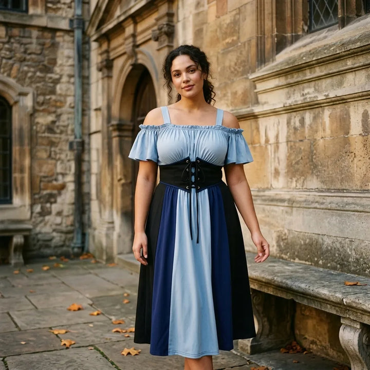 Off-the-Shoulder Steampunk Corset Dress