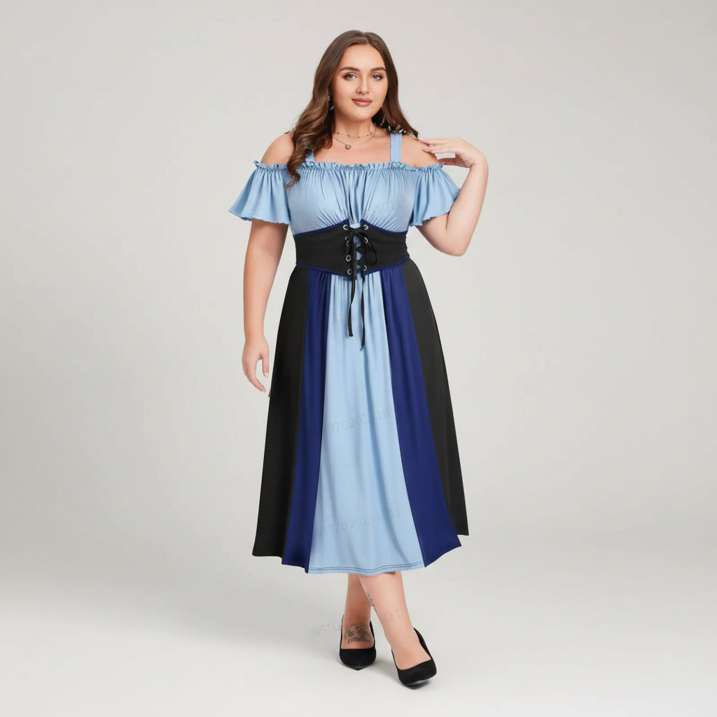 Off-the-Shoulder Steampunk Corset Dress