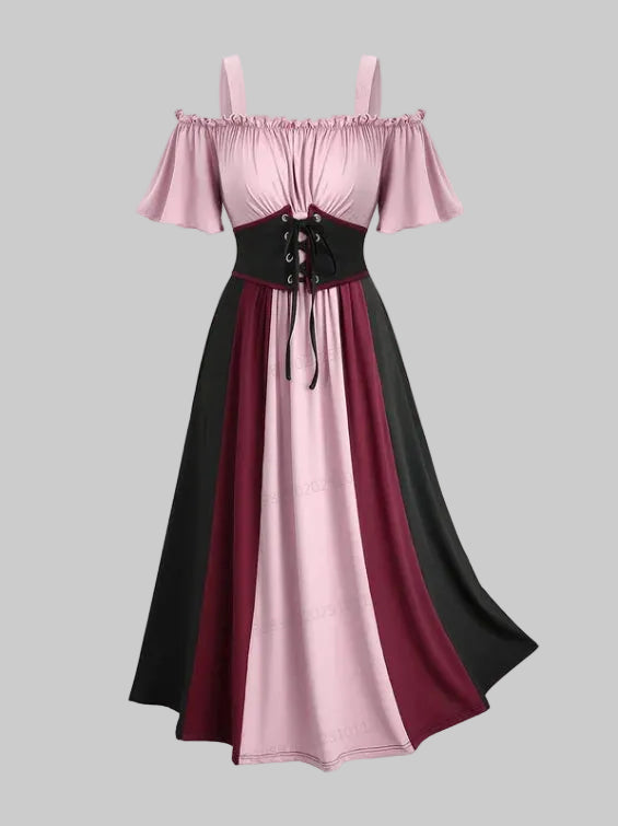 Off-the-Shoulder Steampunk Corset Dress fashion