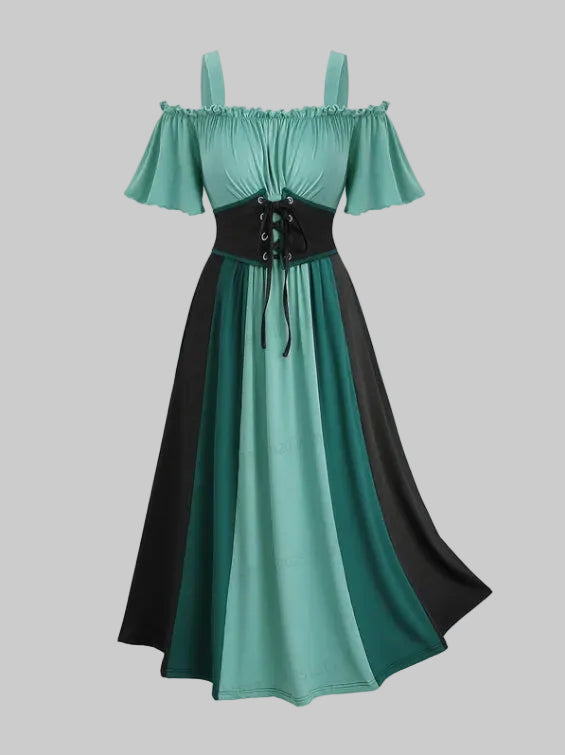 Off-the-Shoulder Steampunk Corset Dress perfect