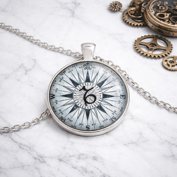 Original Steampunk Compass Pendant Design