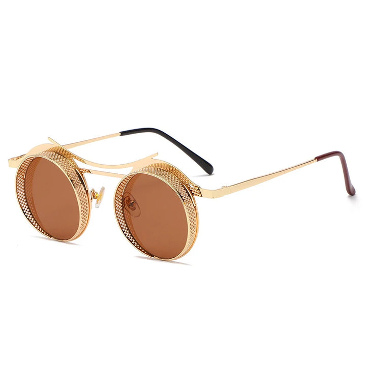 Original Steampunk Metal Sunglasses – metallic finish