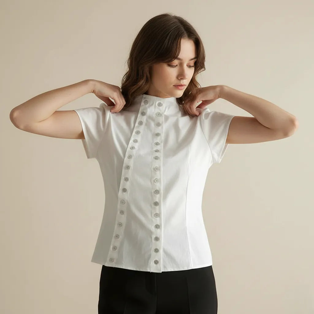 Original Steampunk Short-Sleeved Shirt