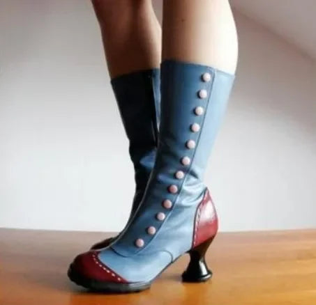 Original steampunk cosplay boots with metal details