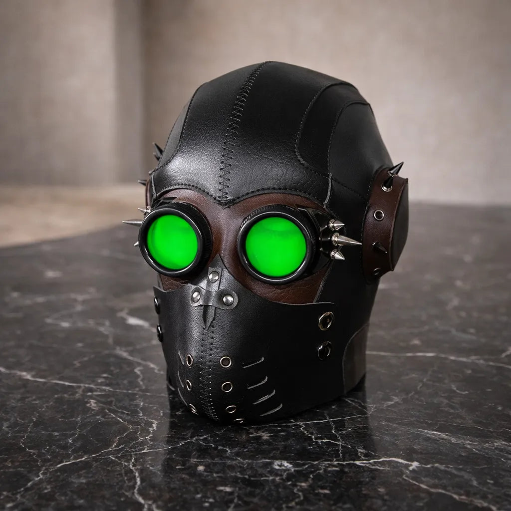 PU Steampunk Mask with Rivets