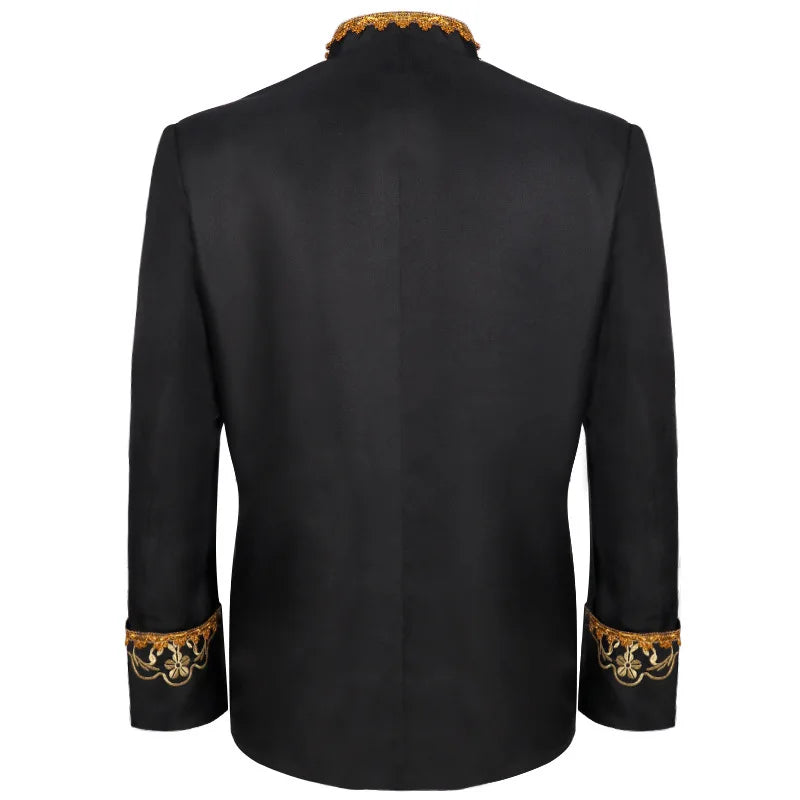 Patterned Steampunk Jacket black