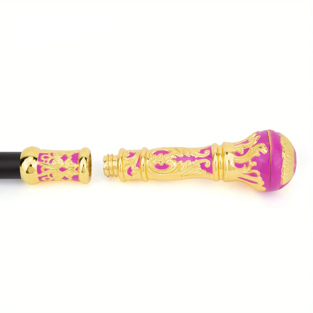 Pink And Gold Steampunk Cane detachable