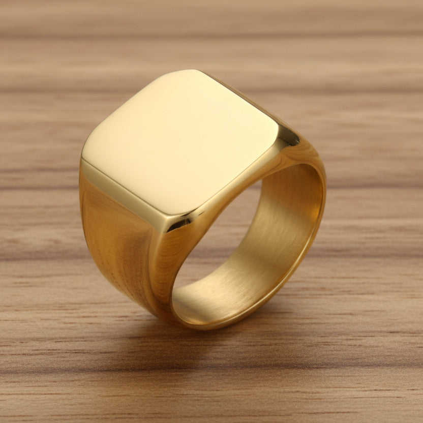 Polished Gold Steampunk Ring