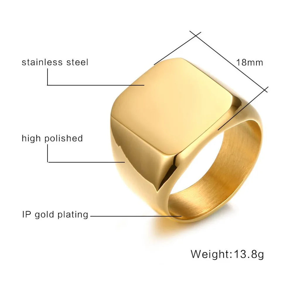 Polished Gold Steampunk Ring chic