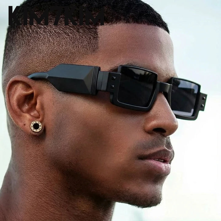 Rectangular Steampunk Sunglasses UV400