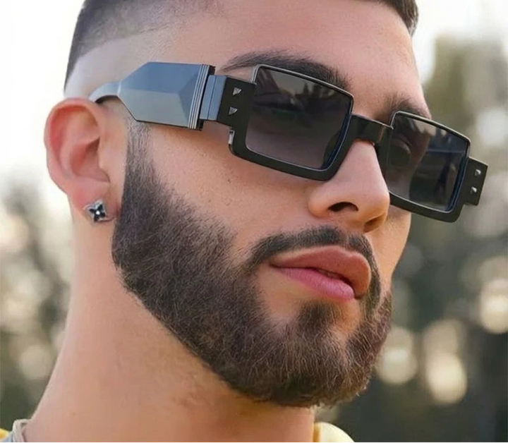 Rectangular Steampunk Sunglasses UV400 modern