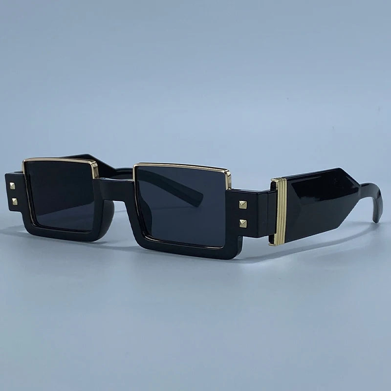Rectangular Steampunk Sunglasses UV400 protective
