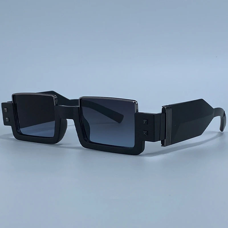 Rectangular Steampunk Sunglasses UV400 unique