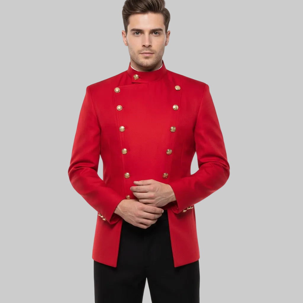 Red Vintage Victorian Steampunk Jacket
