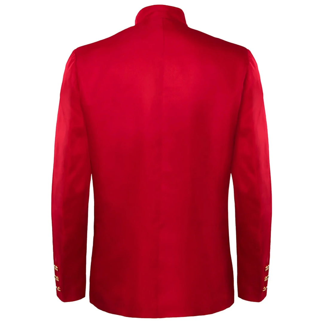 Red vintage Victorian steampunk jacket elegant style