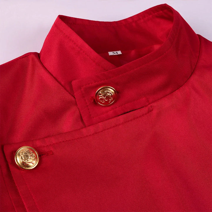Red vintage Victorian steampunk jacket tailored fit