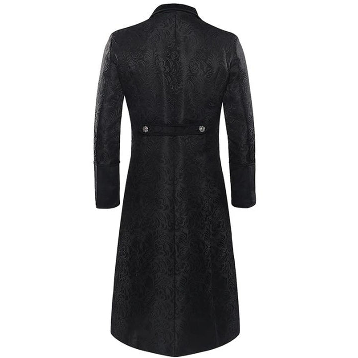 Refined Medieval Jacquard Steampunk Coat