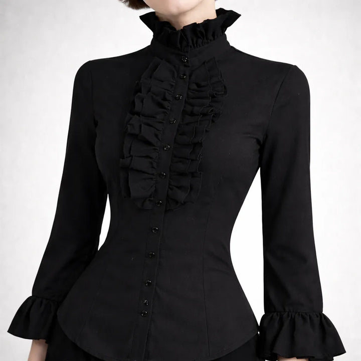 Refined Steampunk Ruffled Shirt