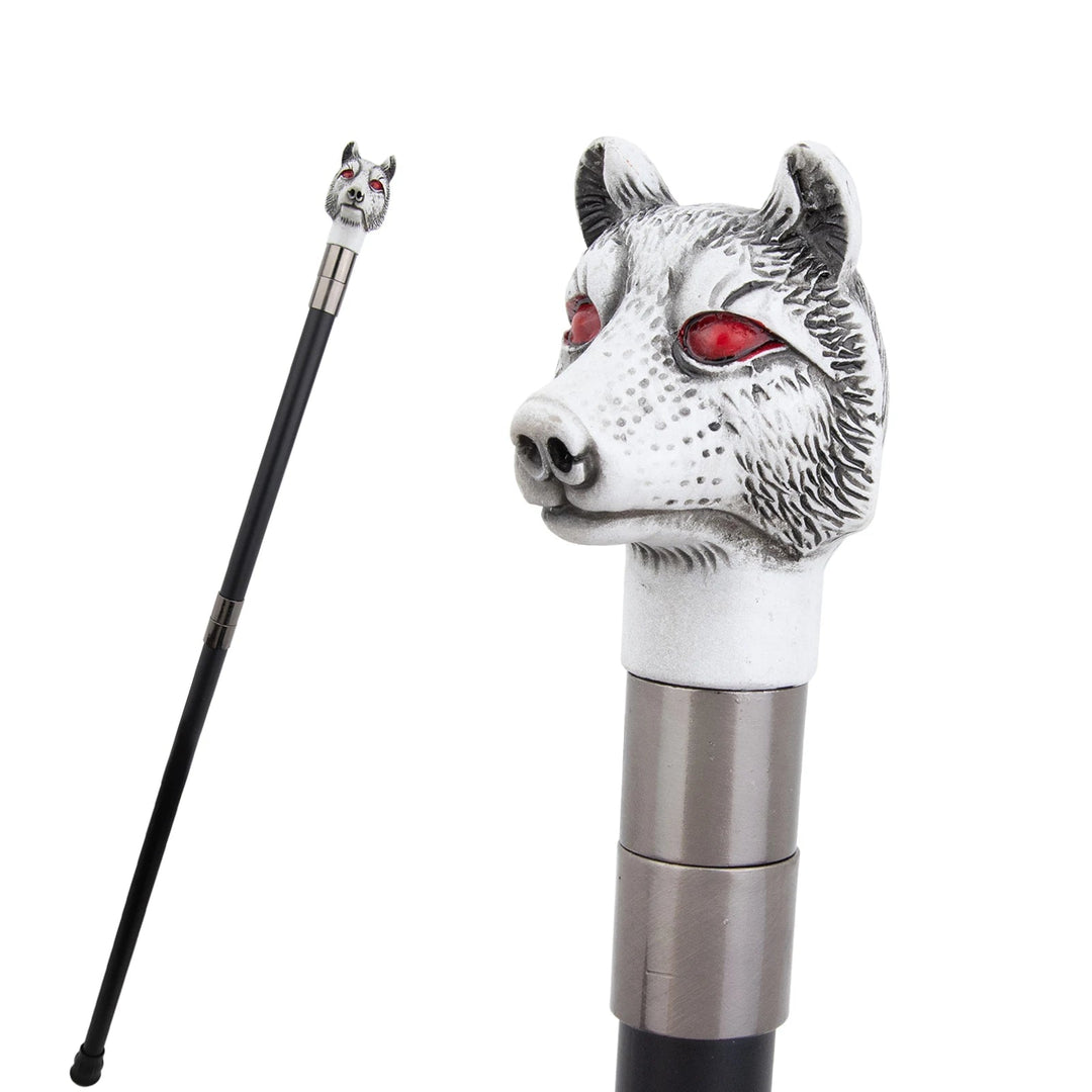 Resin Steampunk Wolf Cane chic