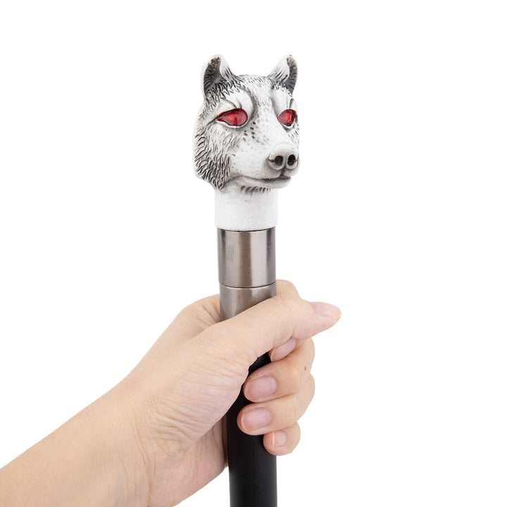 Resin Steampunk Wolf Cane durable