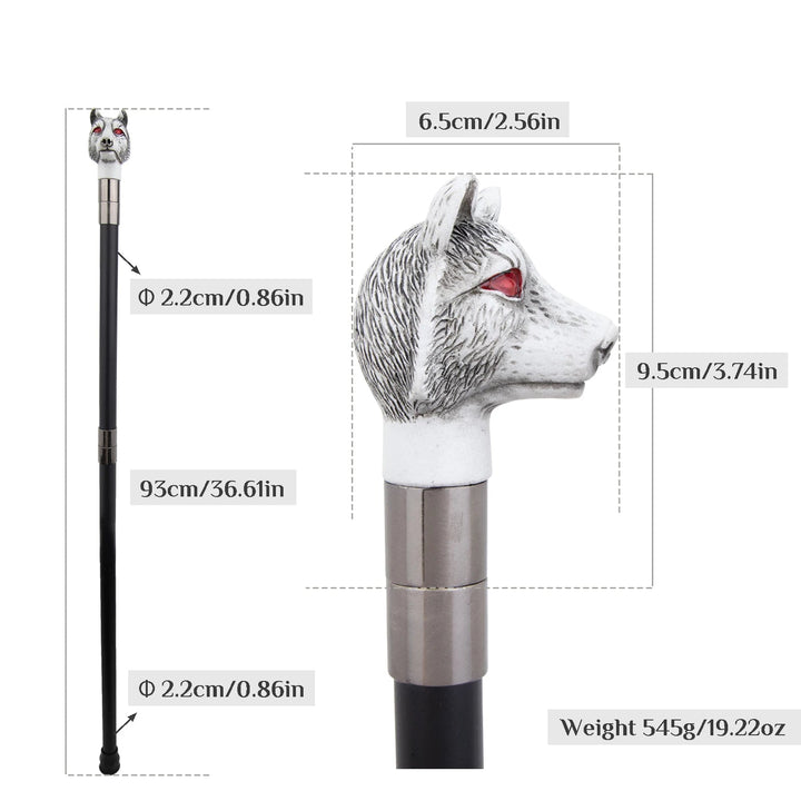 Resin Steampunk Wolf Cane tendance