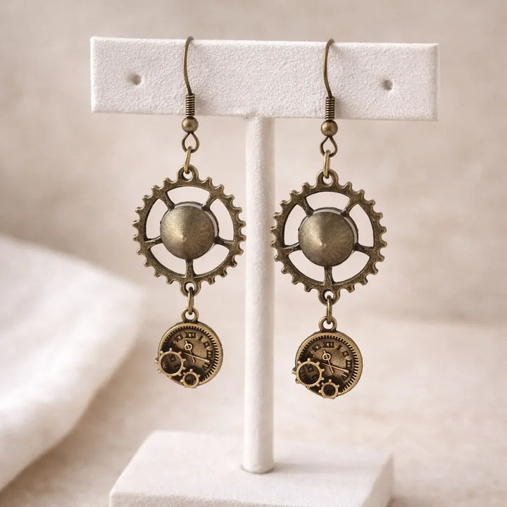 Retro-Style Steampunk Earrings