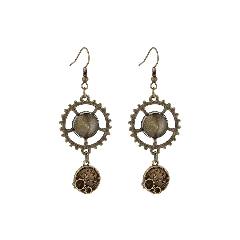 Retro-Style Steampunk Earrings Design
