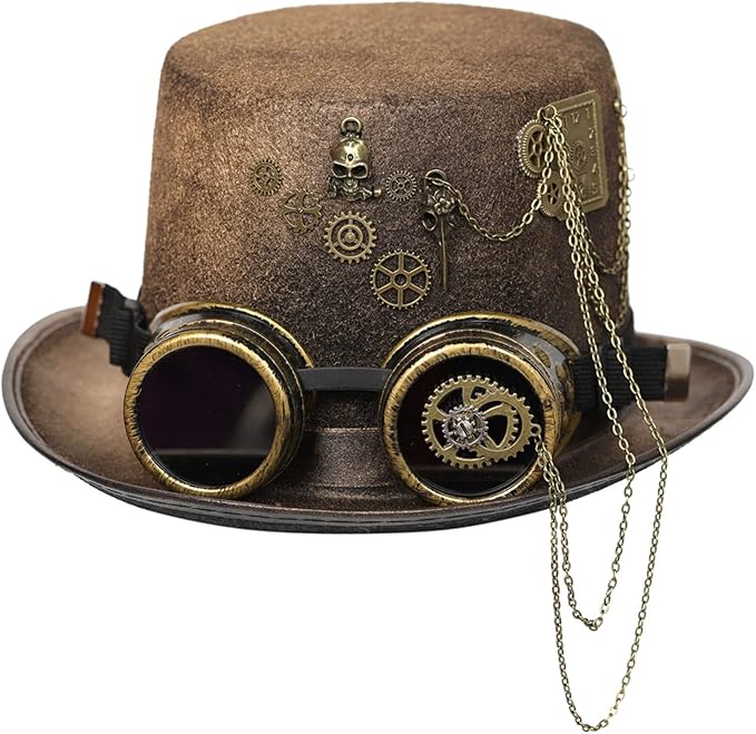 Retro Brown Steampunk Hat tendance