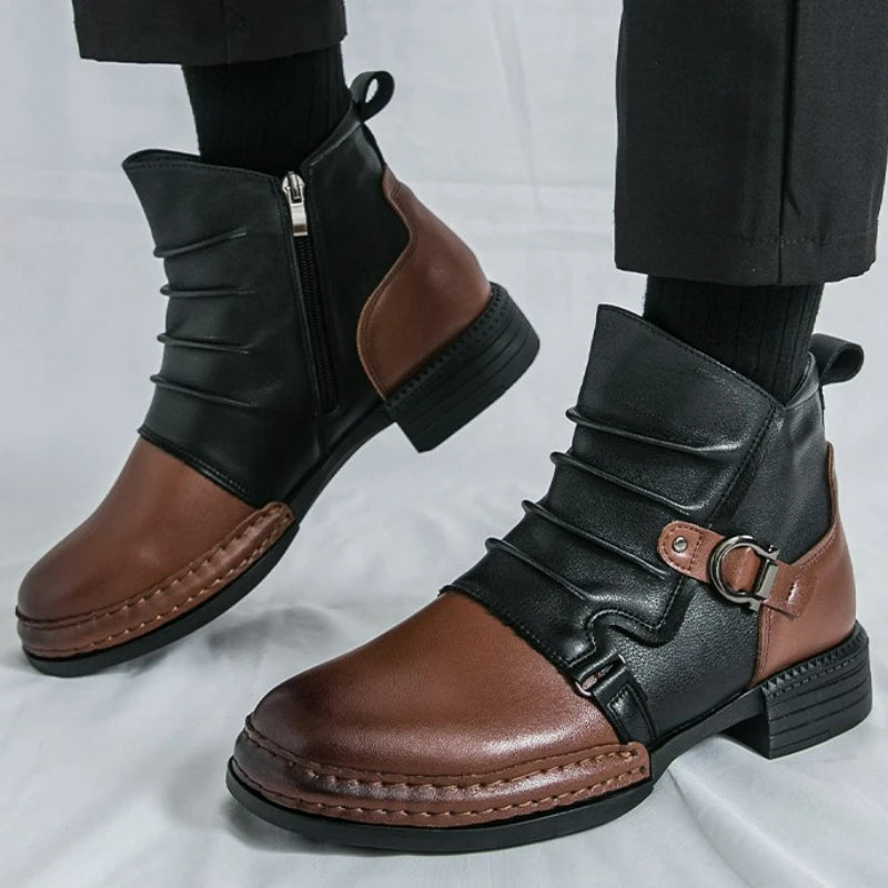 Retro Brown and Black Steampunk Boots classic