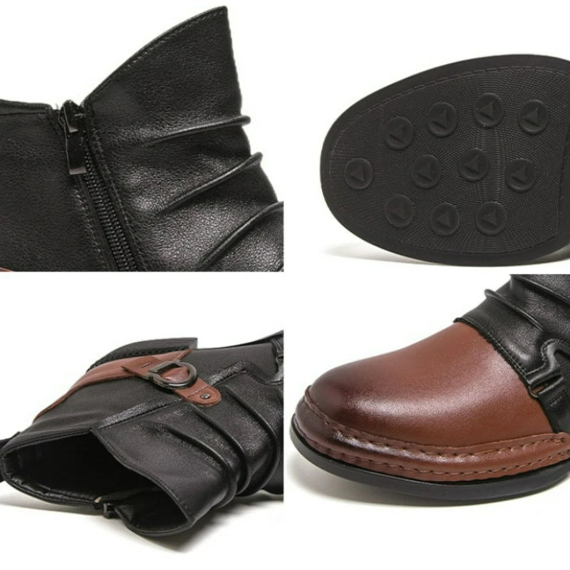 Retro Brown and Black Steampunk Boots timeless