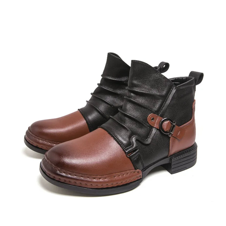 Retro Brown and Black Steampunk Boots vintage