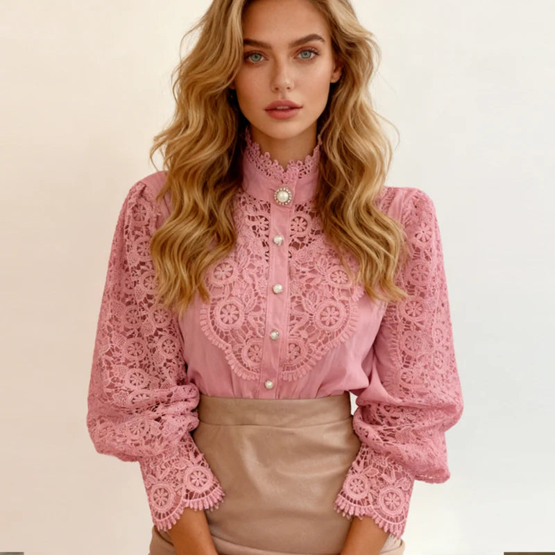 Retro Chic Steampunk Shirt With Lace